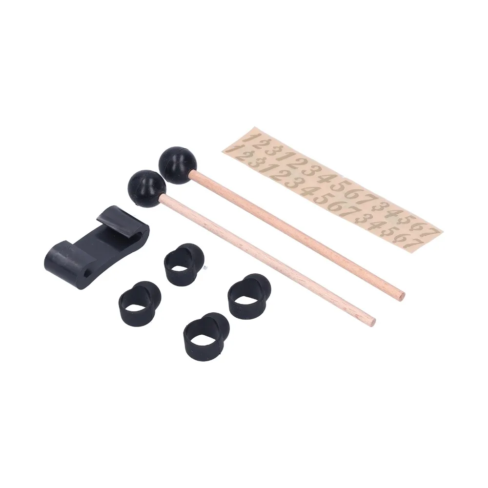 ​With Number Stickers Tongue Drum Finger Sleeves Silicone Easy to hold ​Handpan Finger Picks​ Black ​Percussion Finger Covers​