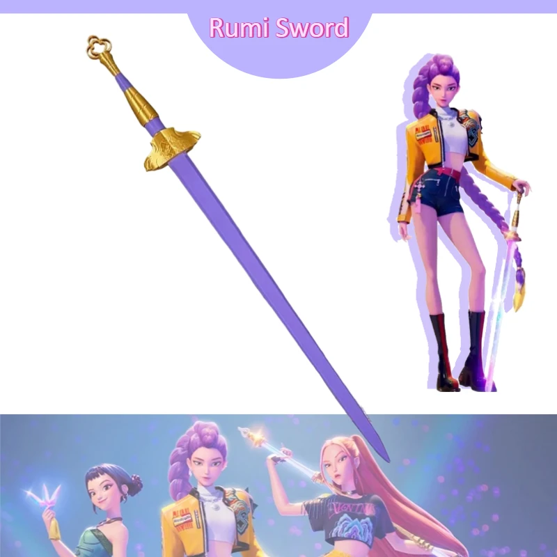 

KPOP Demon Hunter Rumi Character Sword Prop Accessory Purple Sword Long Blade Glowing Halloween Christmas Play Prop