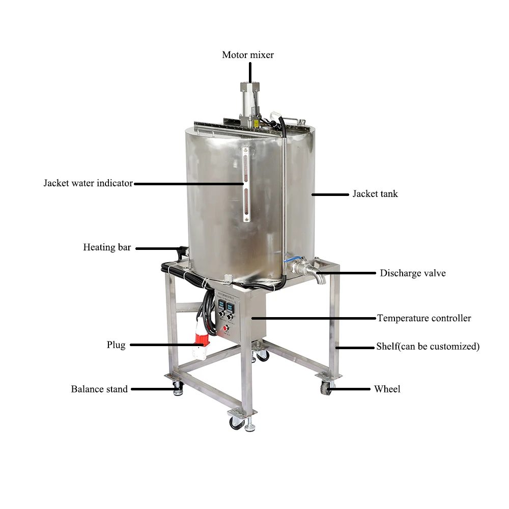 Water Jacket Candle Maker Price Paraffin Wax Soybean Coconut Honey Candle Maker Kit Stainless Steel Wax Melter Mix