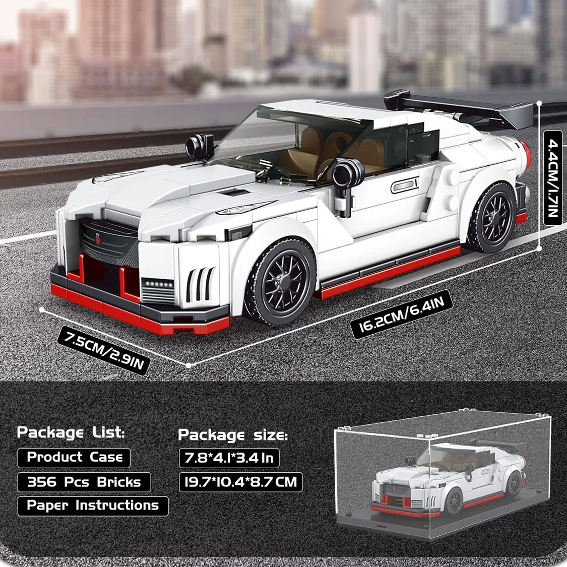 

Mould King Speed Champion Race Car Building Toy For Boy Teen Racing SportsCollectable Model Car Construction Toy With Display Case Racing Car Building Kit ForAdults Kids 27031