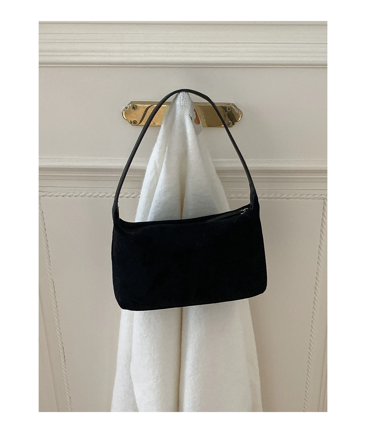 Bolso de Hombro de Gamuza a la Moda para Mujer, Bolso de Mano EMORRIN, Estilo Retro Otoño Invierno, Forro de Poliéster