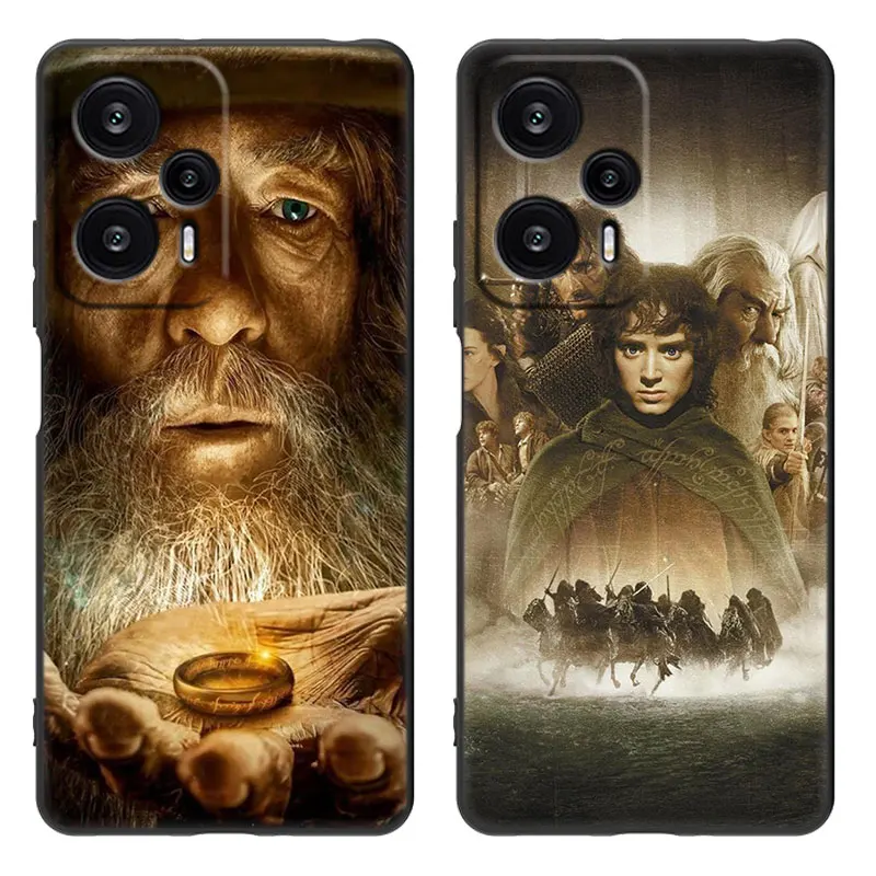 L-Lord of the R-Rings Cartoon Cover Black Phone Case For Xiaomi Mi POCO X6 Pro F5 M6 X5 X4 Pro X3 NFC M5 M4 M3 F2 Pro F4 F3 GT