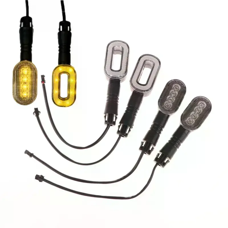 2 قطعة أبواق إشارة الانعطاف للدراجة وأضواء خلفية 36 فولت/48 فولت/60 فولت/72 فولت إنذار الضوء لمكونات سكوتر الدراجة النارية الكهربائية