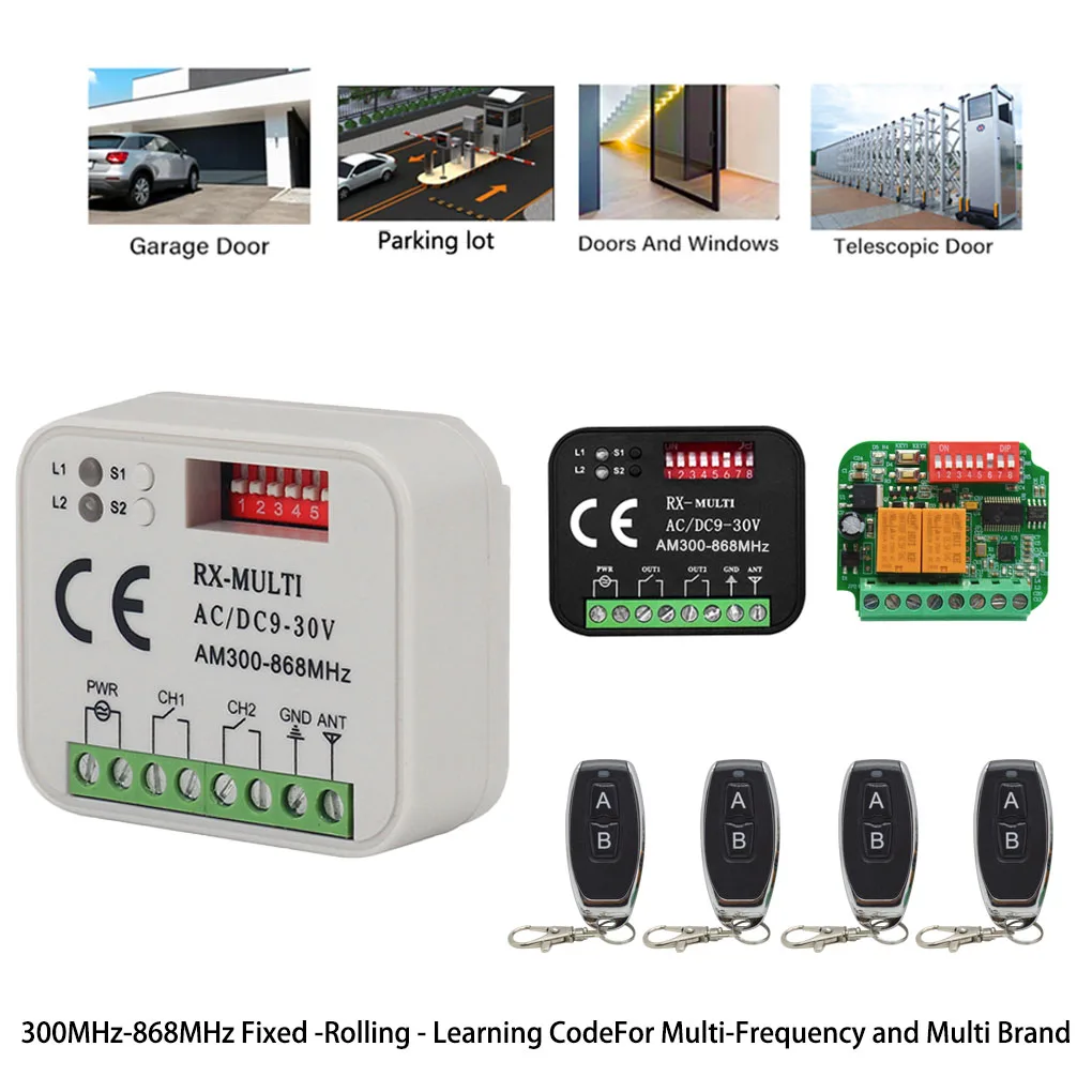 Controlador de porta de garagem com controle remoto, RX-MULTI receptor, 9V-30V, para MARANTEC Digital 382, 384, 302, 304, 313, 3