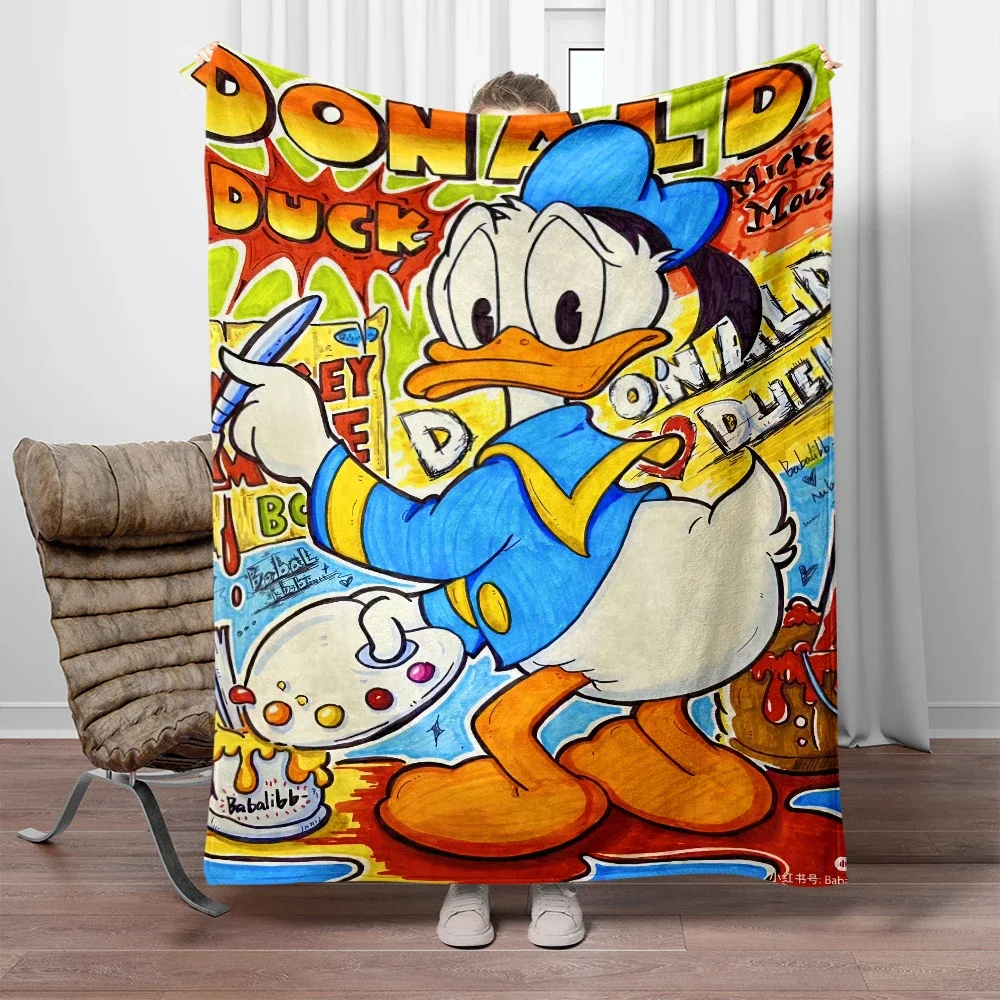 Cute cartoon Donald Duck Blanket,Lightweight Flannel Throw for Sofa, Bed, Travel, Camping, Livingroom, Office, Couch,Chair