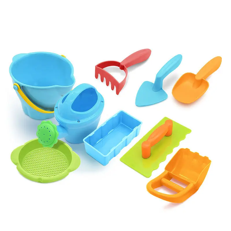 Large Summer Soft Plastic Baby Beach Toys Kids Mesh Bath Play Set Beach Party Cart Bucket Sand Molds Tool Water Game Toys Gifts