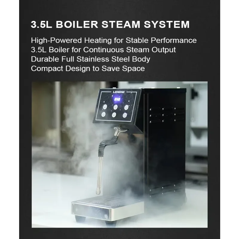 Upgraded Automatic Stainless Steel Milk Frother Steam Machine Commercial Foam Making Device For Milk Tea Shop Cafe