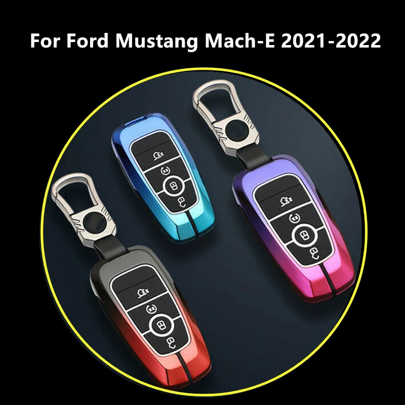 

Car Remote Key Fob Shell Case Keychain Cover Holder For Ford Mustang Mach-E 2021-2022