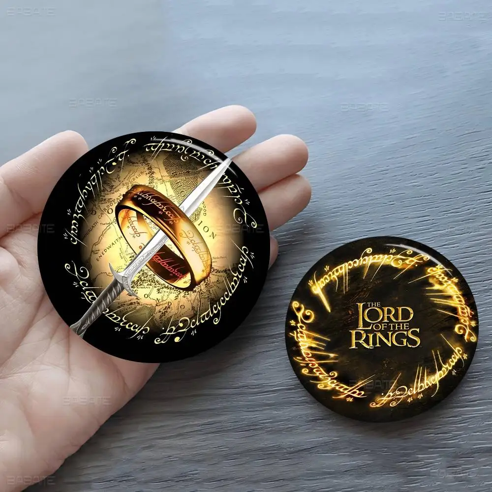 The L-Lord Of The R-Rings Movie Soft Button Pin Round Metal Badge Lapel Pin Parts Gift Friends Kid Jewelry