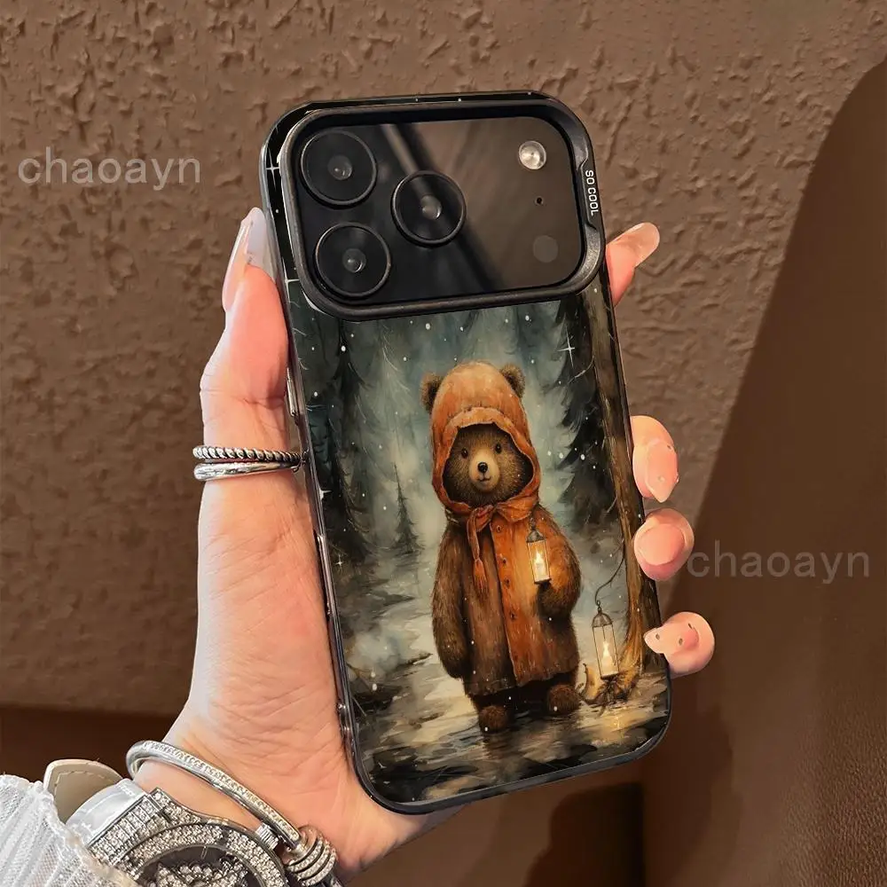 

Bear Camping Lamp Phone Case case for iPhone17 16 15 14 13 12 11 Pro/ Max/Plus shock-proof rear cover anti-fingerprint