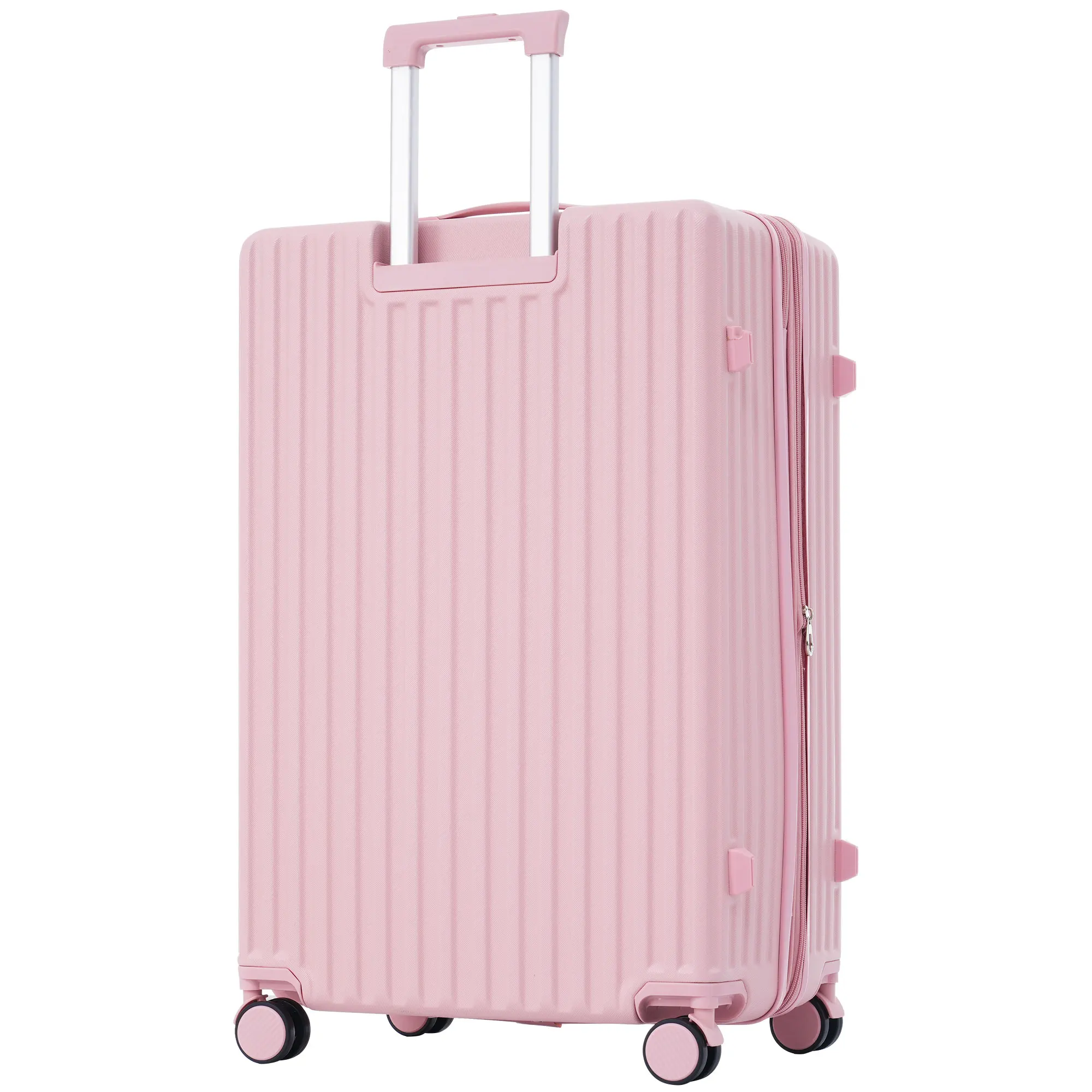 TSA custom lock 70*46.5*32.5 pink hard shell case suitcase hand luggage 4 rolls ABS material