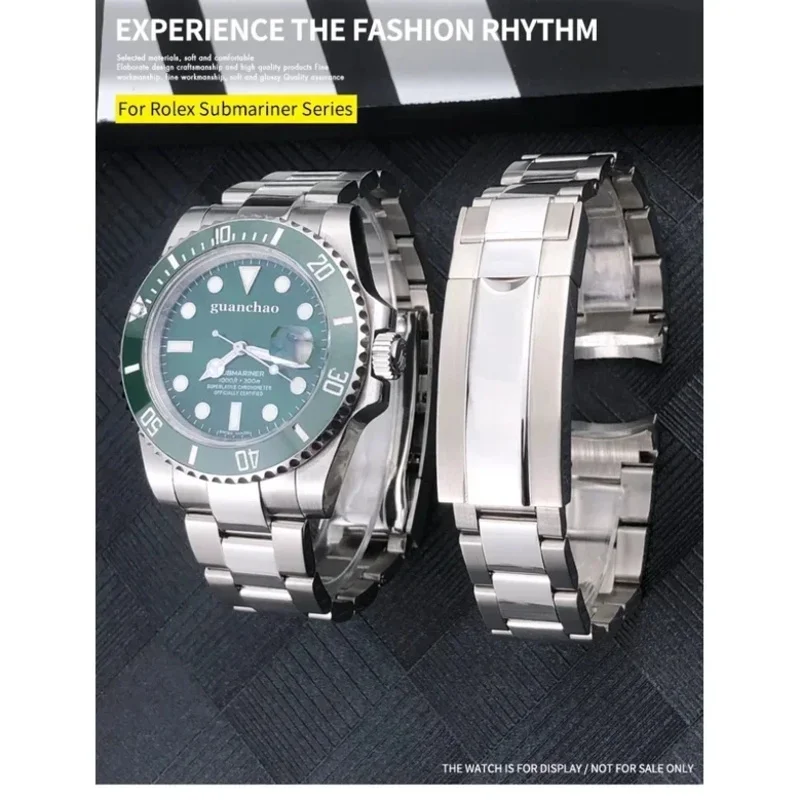 21mm 20mmPerpetual Submariner Seiko NH35 cinturino per orologio da polso cinturino in acciaio inossidabile massiccio per Rolex Daytona Oyster