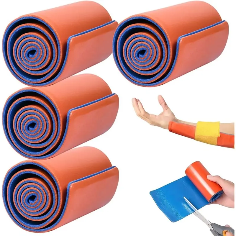 [new-a25p】-aluminum-plate-with-4-piece-emergency-splint-set-43-x-181-inches-for-sports-home-use-first-aid-pets