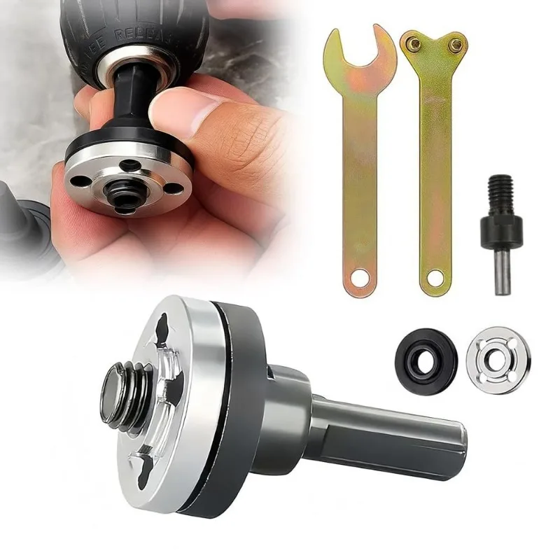 Electric Drill Conversion Angle Grinder Set Metal Connecting Rod for Cutting Disc Polishing Wheel Handle Holder Adapter Tool