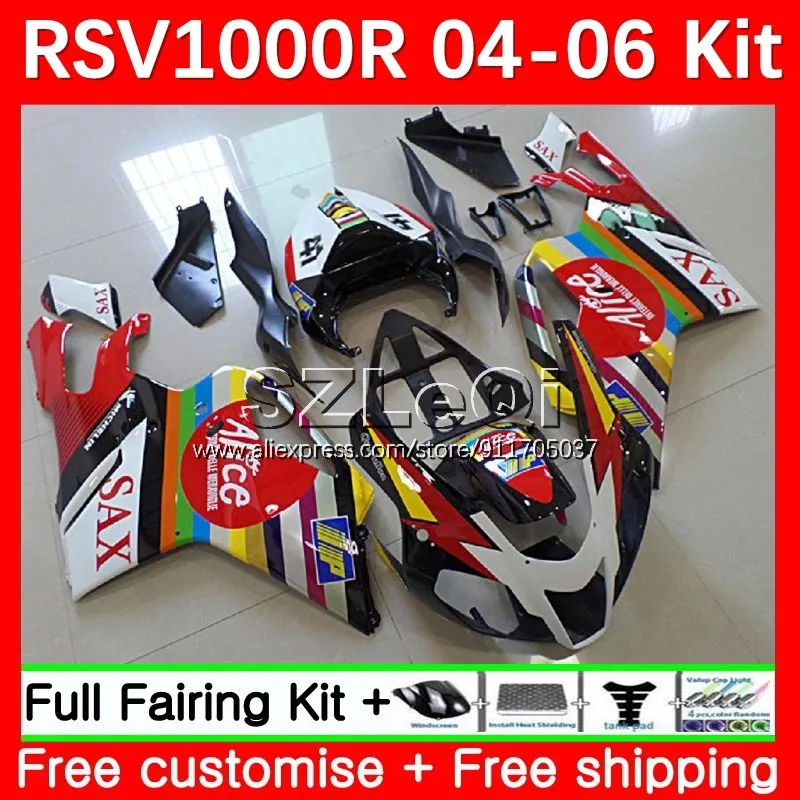 RSV1000RR For Aprilia RSV1000 R RR CC Mille Red black RV60 RSV 1000 19No.20 RSV1000R 04 05 06 RSV-1000 2004 2005 2006 Fairing