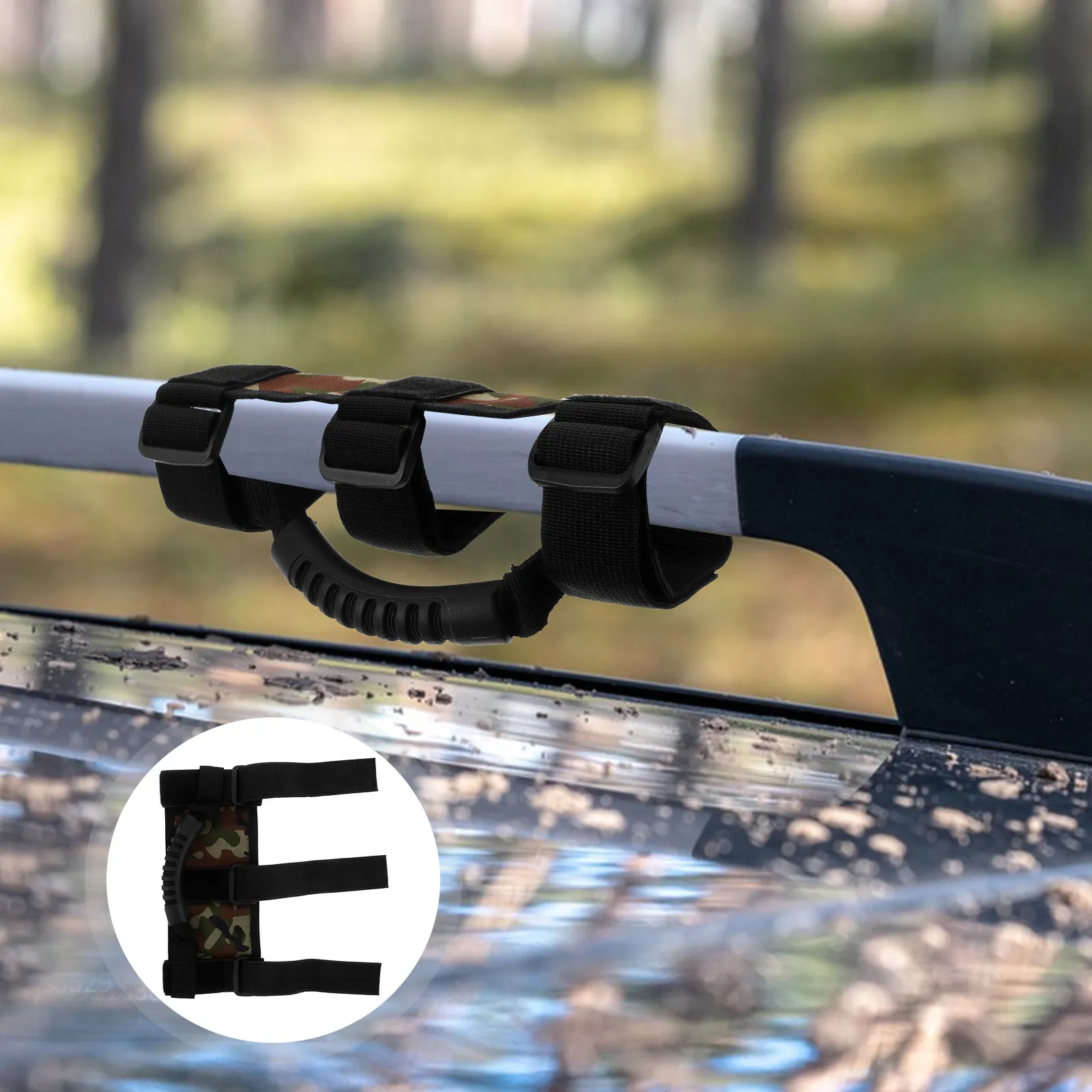 

Universal Cloth Grip Handles for Car Interior Styling Roll Bar Grab Handle Set Durable Fabric Easy Installation