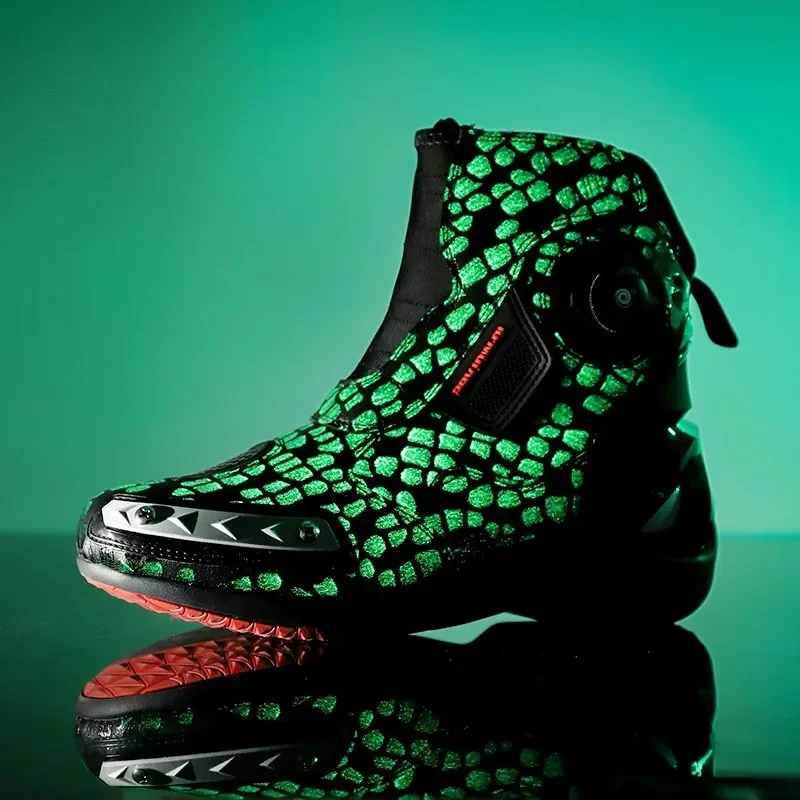 Motorcycle Boots Microfiber Leather Motorbike Anticollision Foot Ankle Protective Shoes Moto Riding Short Boot Men Woman 666-JGL