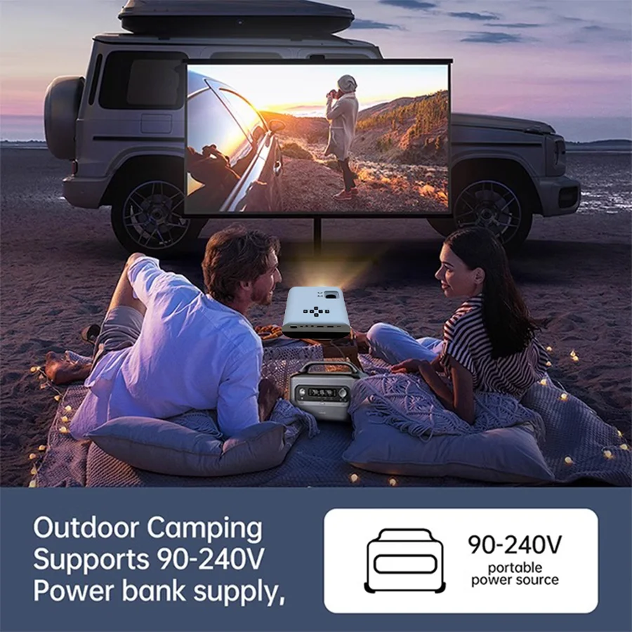 ​2025 Ultra-clear Mini Projector with Bluetooth Native 1080P Compatible with Android, iPhone,  PC, Fire Stick, Xbox, and PS5