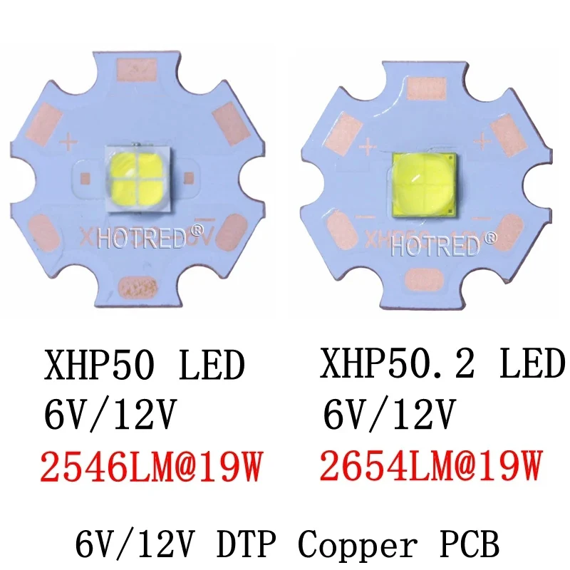 Imagem -03 - Fresco Neutro Branco Led Emitter Original Warm White Copper Pcb Geração 6v 12v 16 mm 20 mm Xhp50 Xhp70 Xhp50.2 Xhp70.2