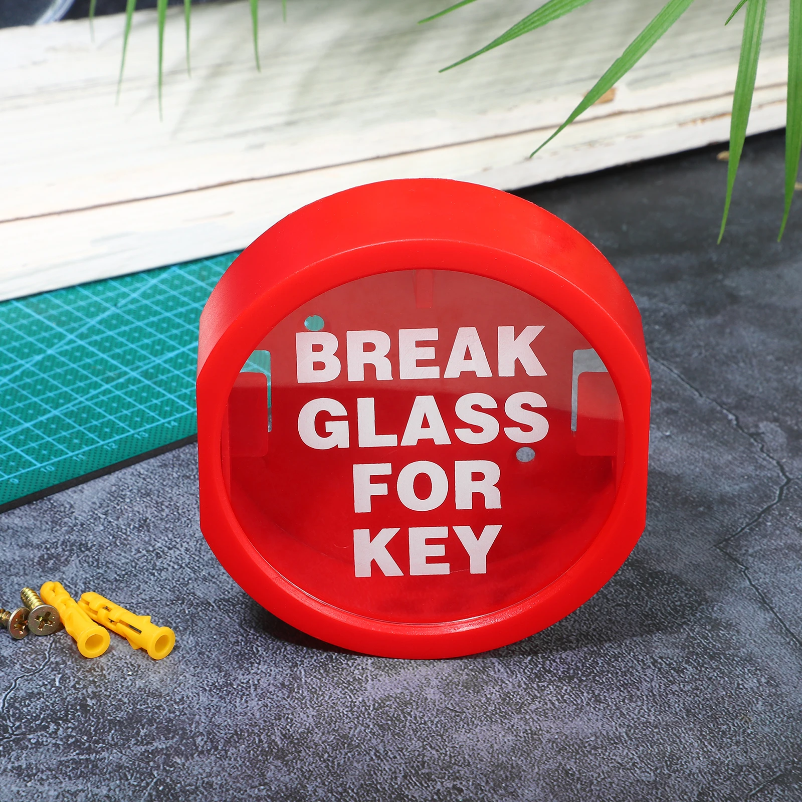 

Emergency Holder Emergency Key Box Lock Holder Glass Break Door Handle Red Safe Storage Home Security Wall Mounted Escape Route