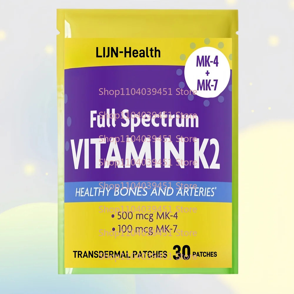 

30 Patches Vitamin K2 Transdermal Patches Form MK7 and MK4 - Supports General Health and Bone Strength