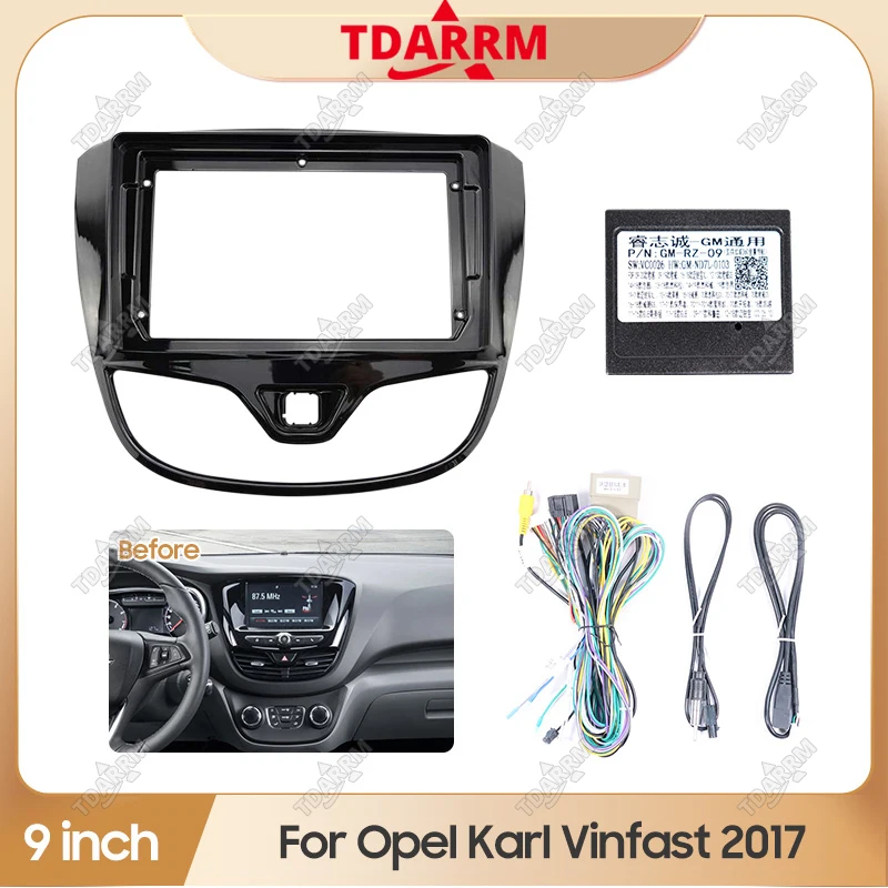 For VINFAST 2017 OPEL KARL VINFAST 9INCH Car Radio Android Stereo audio screen multimedia video player navigation Harness frame