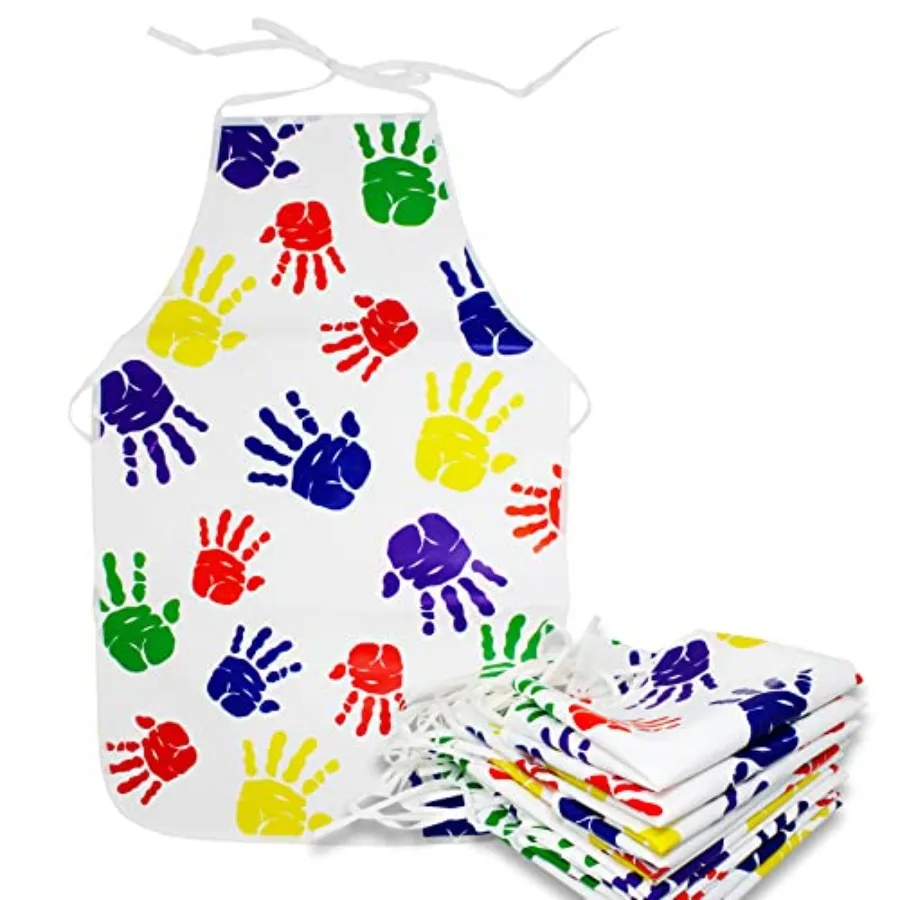 مآزر الرسم s مقاوم للماء الفنان ساحة الطلاء لسهولة مسح الفنان المئزر قابلة لإعادة الاستخدام الفن المئزر الفينيل المئزر للرعاية النهارية للفئة الفنية #1