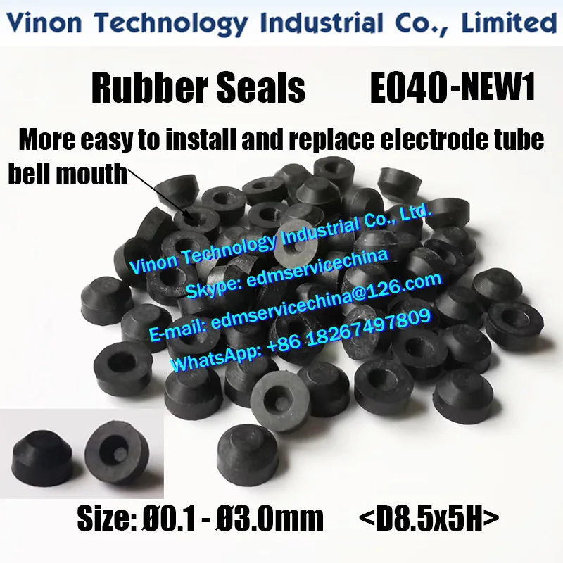 E040-NEW1 edm Rubber Seals D8.5x5Hmm Ø0.1-3.0mm Small Hole Drill EDM Machine EDMAS,JAPAX,ASTEC,CASTEK,CHAR MILLES Sealing Plug