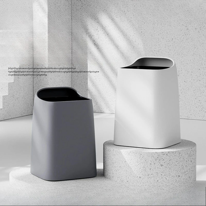 

Double Layer Household Trash Bin for Living Room Bedroom Kitchen Bathroom Large Capacity Stylish No Cover