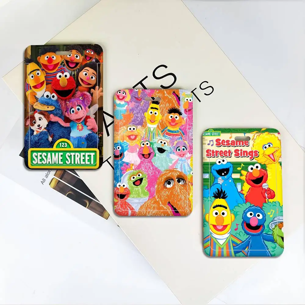 

Anime Cartoon S-Sesame S-Streets Lanyard Keys Chain Credit Card Cover Pass Charm Straps ID Badge Holder Key Accessories Gifts