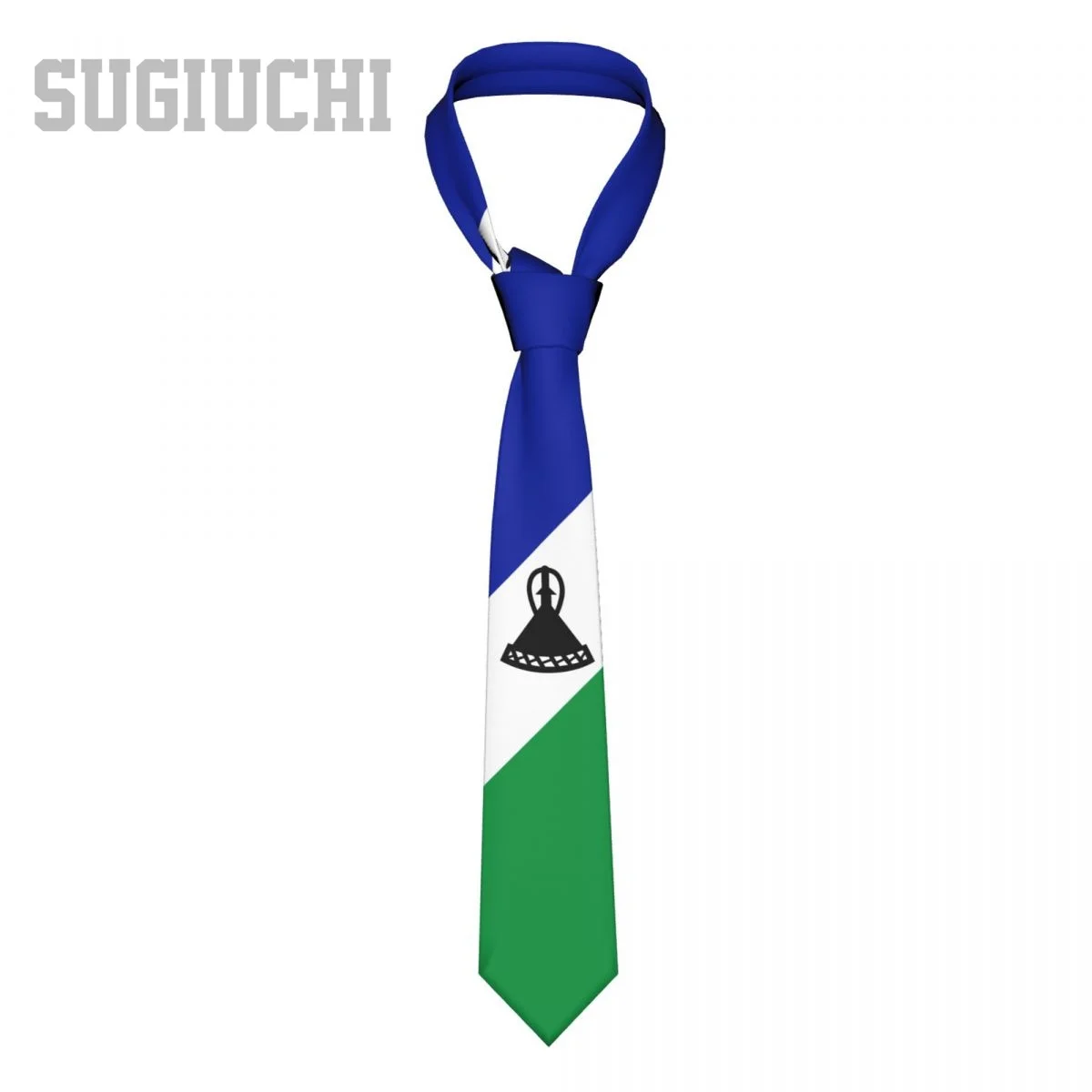 

Lesotho Flag Emblem Men Women Neck Ties Casual Plaid Tie Suits Slim Wedding Party Business Necktie Gravatas