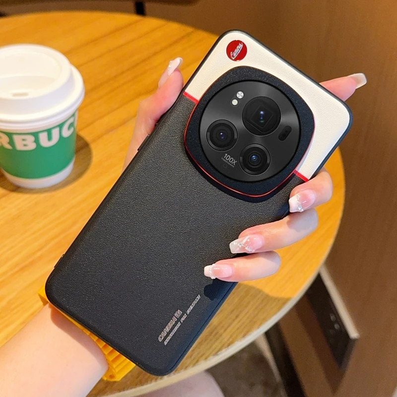 

Чехол для Huawei Honor Magic 6 Pro, роскошный защитный чехол из искусственной кожи, соответствующий цвету, задняя крышка, чехол для Honor Magic6 6Pro Shell