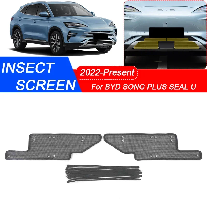 For BYD SONG PLUS SEAL U 2022-2025 Car Insect-proof Air Inlet Protection Cover Airin Insert Net Vent Racing Grill Filter