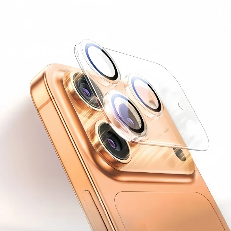 واقي كاميرا غير لامع ثلاثي الأبعاد لهاتف آيفون 17 برو ماكس إير غطاء كامل للعدسة الخلفية زجاج واقي لهاتف آيفون 17 برو واقي مقاوم للصدمات