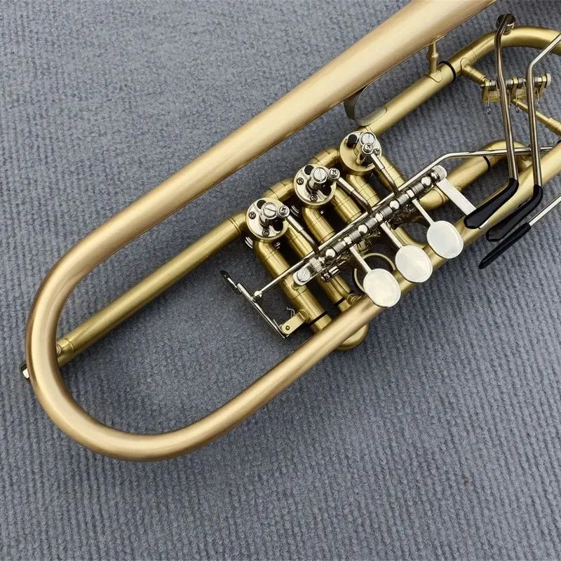 Austria Schagerl Bb Trumpet B Flat Brass flat key Professional Trumpet Musical Instruments with Leather Case