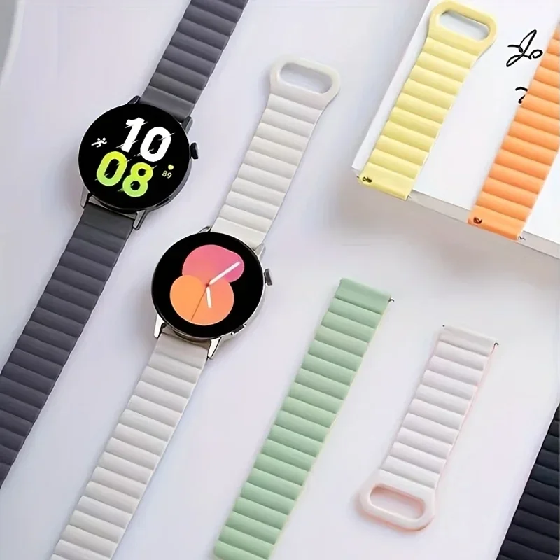 Silicone Magnetic Loop For Amazfit GTS 4/2/Mini/2e/GTR 3 pro/GTR4/3/stratos belt 20mm 22mm watch strap bracelet amazfit bip 6 5