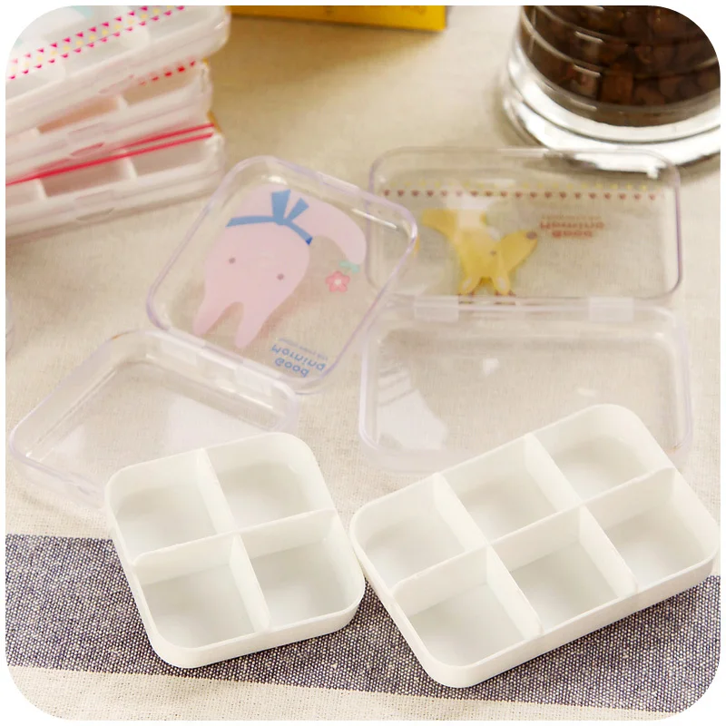 vanzlife healthy eating transparent portable small kit eyelashes box portable small box K3446