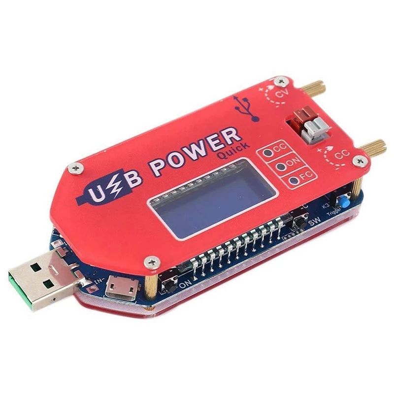 USB Buck Boost Voltage Converter, 15W LCD Step Up Down Power Supply Module Support Fast-Charge Of QC 2.0, QC 3.0, FCP