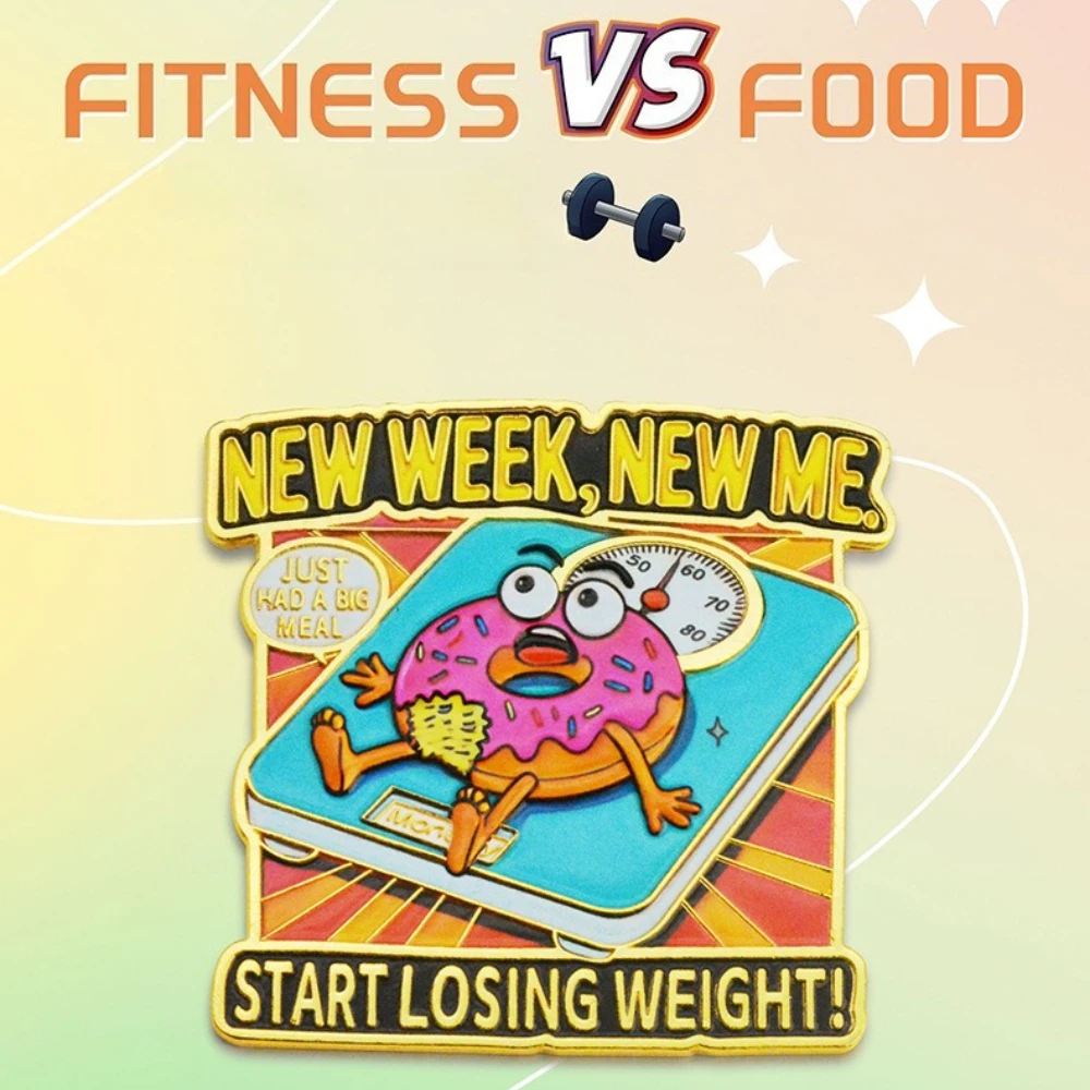 Creative Fridge Magnets for Weight Loss Fitness New Week New Me Home Decoration