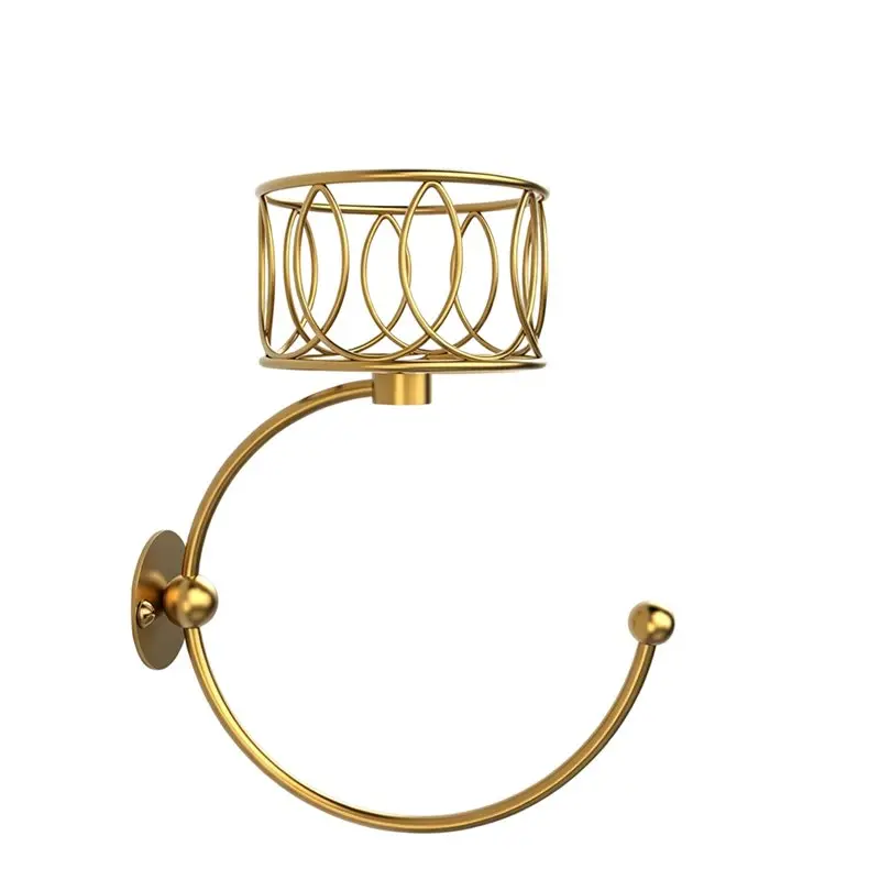 IALJ-Hand Towel Holder For Bathroom Wall, Towel Hook With Candle Holder For Bathroom Decor, Towel Hook With Cut Candle Holder