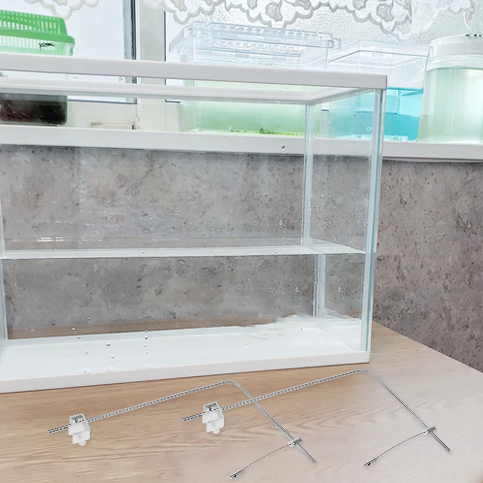 

Aquarium Light Holder with Adjustable Stand Fish Tank Lamp Rack for Lighting Fixture and Water Grass Hanger Support