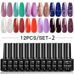 12/4Pc Nail Gel Polish Set DIY Nail Art Design All For Decoration Soak Off UV Gel Long Lasting Manicure Painting Gel Varnish Kit