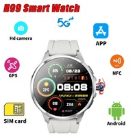 H99 5G 256GB Altimeter Barometer Watch Men 1.95-inch Network Amoled Full GPS WIFI Rom Store Gaming Aura Video Screen Google Cmf