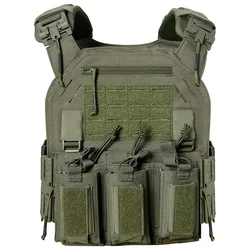 EMERSONGEA 0503 1000D Nylon Quick Release Modular Laser cutting Molle System Tactical Vest with Double Triple Magazine Pouch