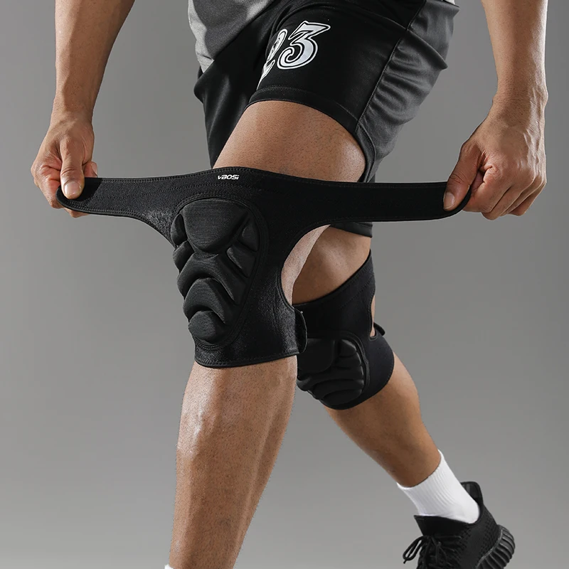1 Pair Sponge Knee Adjustable Outdoor Sports Dance Volleyball Anti-fall Foam Knee for Men Women