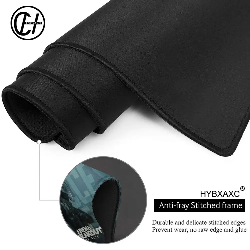 لوحة ماوس ألعاب Arena Breakout Infinite، لوحة ماوس ألعاب كبيرة بحافة قفل سميكة للوحة مفاتيح الكمبيوتر، حصيرة مكتبية للطاولة