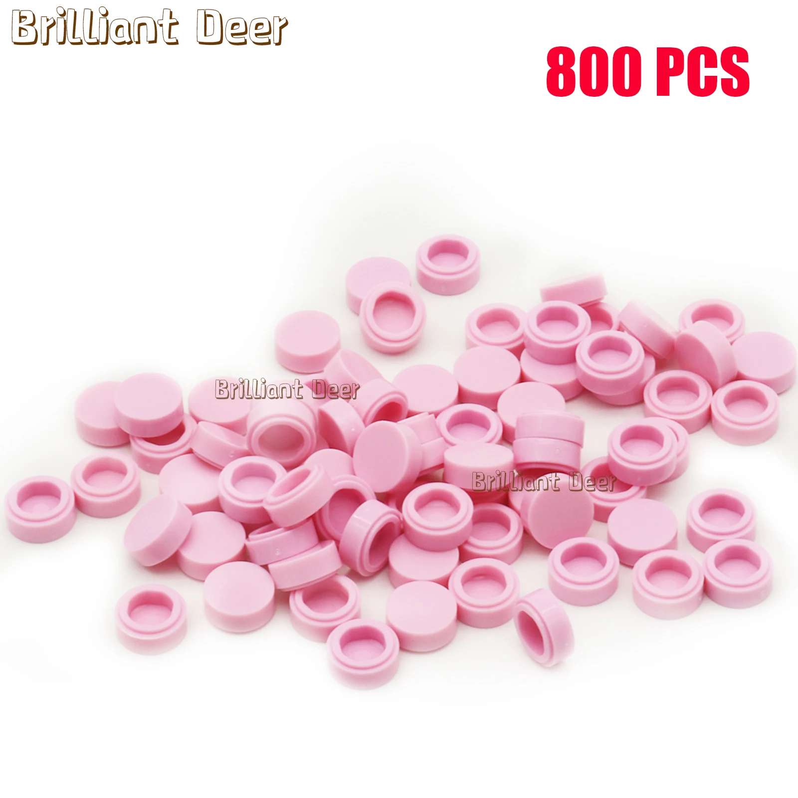 800PCS FLAT Tile 1x1 Dots Round Bricks 35381 98138 MOC DIY Building Blocks Parts for Mosaic Portrait Art Design Children Toys image 3