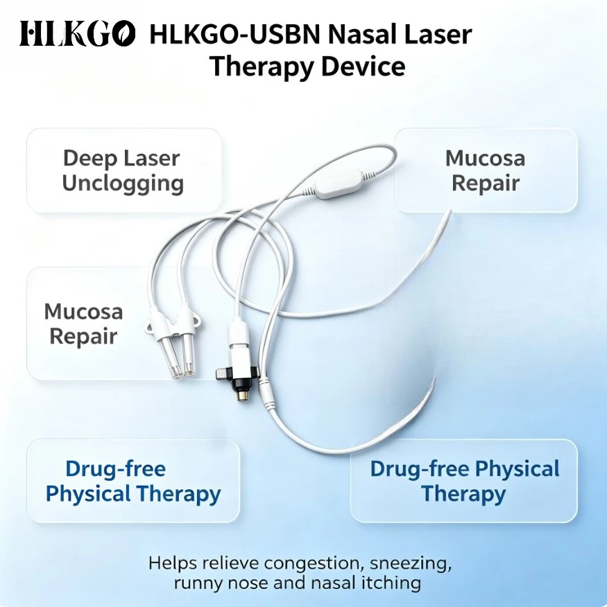 Nasal Allergy Rhinitis Symptom Relief – Low Pulse Laser Therapeutic Massage Device for Runny Sneeze Nose Care