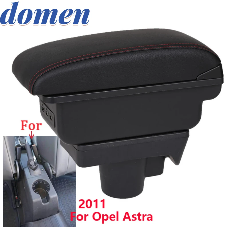 

For Opel Astra Armrest Box For Opel Astra H Car Armrest 2008-2011 Interior details refitting Car Accessories Storage box USB