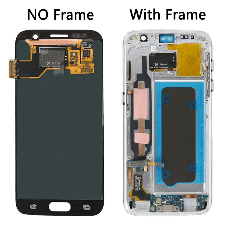 5.1”inch Super AMOLED For Samsung S7 G930 LCD Display Screen Digitizer Assembly With Frame SM-G930F G930FD Replacement